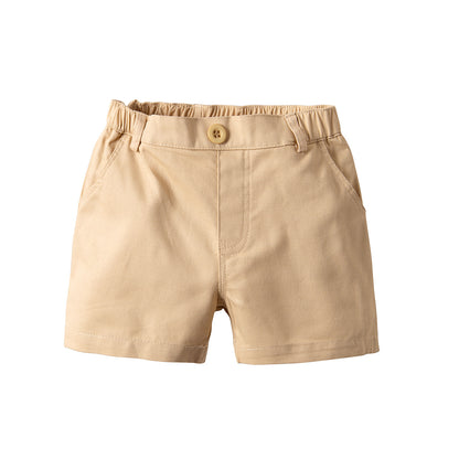 Baby's Cotton Short-sleeved Shorts Set gentleman's Boys' Set