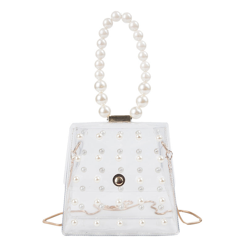 Chain pearl shoulder bag