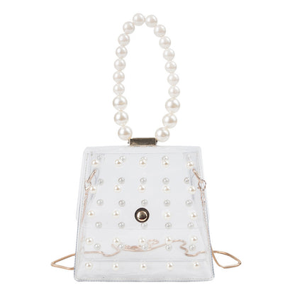 Chain pearl shoulder bag