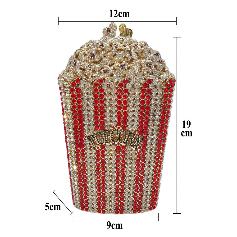 Popcorn Crystal Diamond Dinner Bag