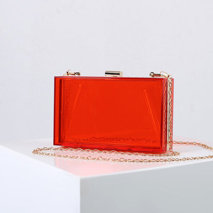 Small Square Bag Candy Color Transparent Box Bag