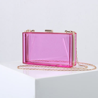 Small Square Bag Candy Color Transparent Box Bag