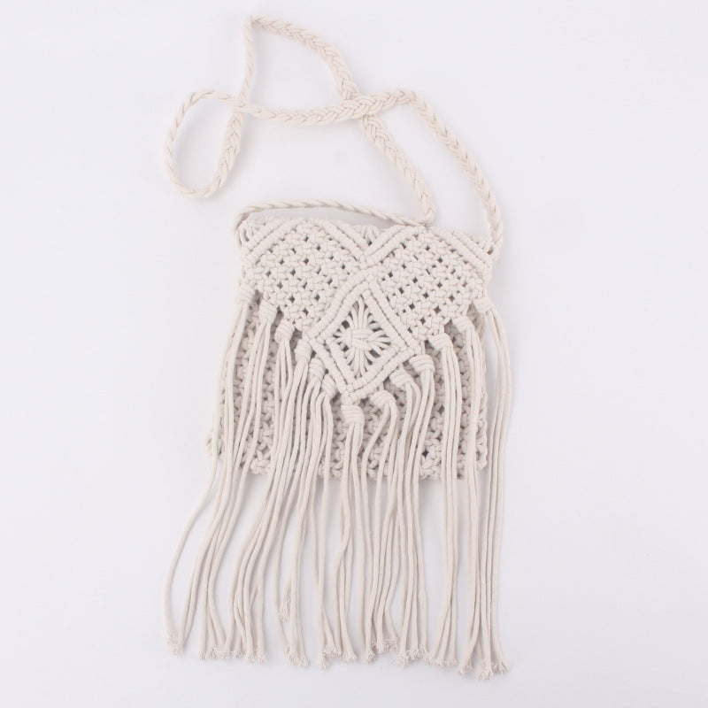 Tassel Crossbody Straw Beach Bag