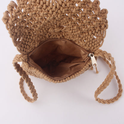 Tassel Crossbody Straw Beach Bag