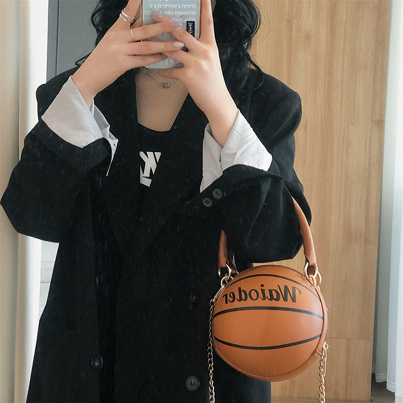 Basketball Shape Chain Shoulder HandBag