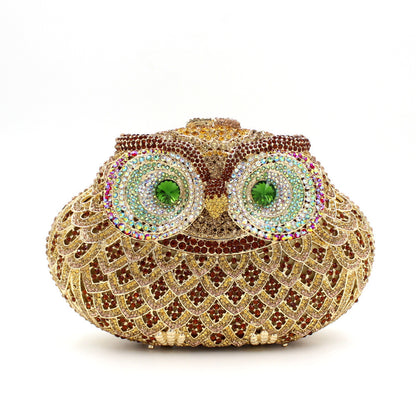 Owl Diamond Rhinestone Hand-held  Bags