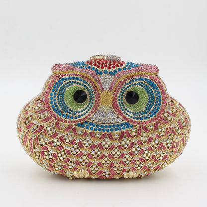 Owl Diamond Rhinestone Hand-held  Bags