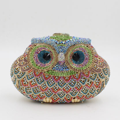 Owl Diamond Rhinestone Hand-held  Bags