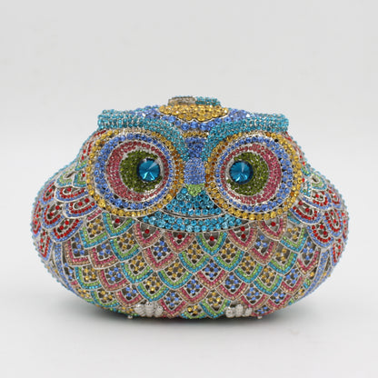 Owl Diamond Rhinestone Hand-held  Bags