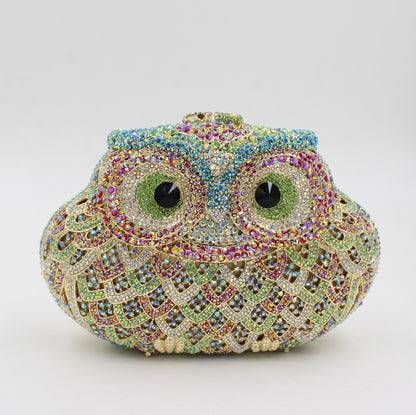 Owl Diamond Rhinestone Hand-held  Bags