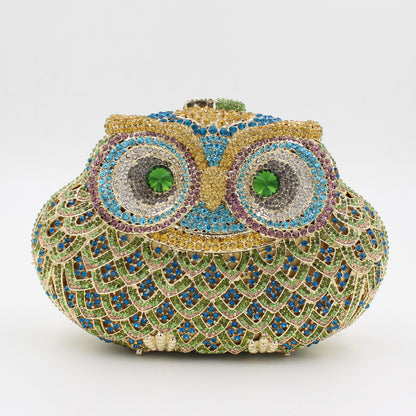 Owl Diamond Rhinestone Hand-held  Bags