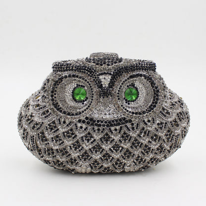 Owl Diamond Rhinestone Hand-held  Bags