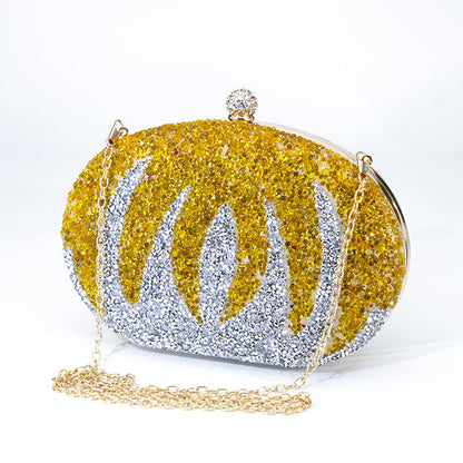 Pumpkin Diamond Evening Hand Bag