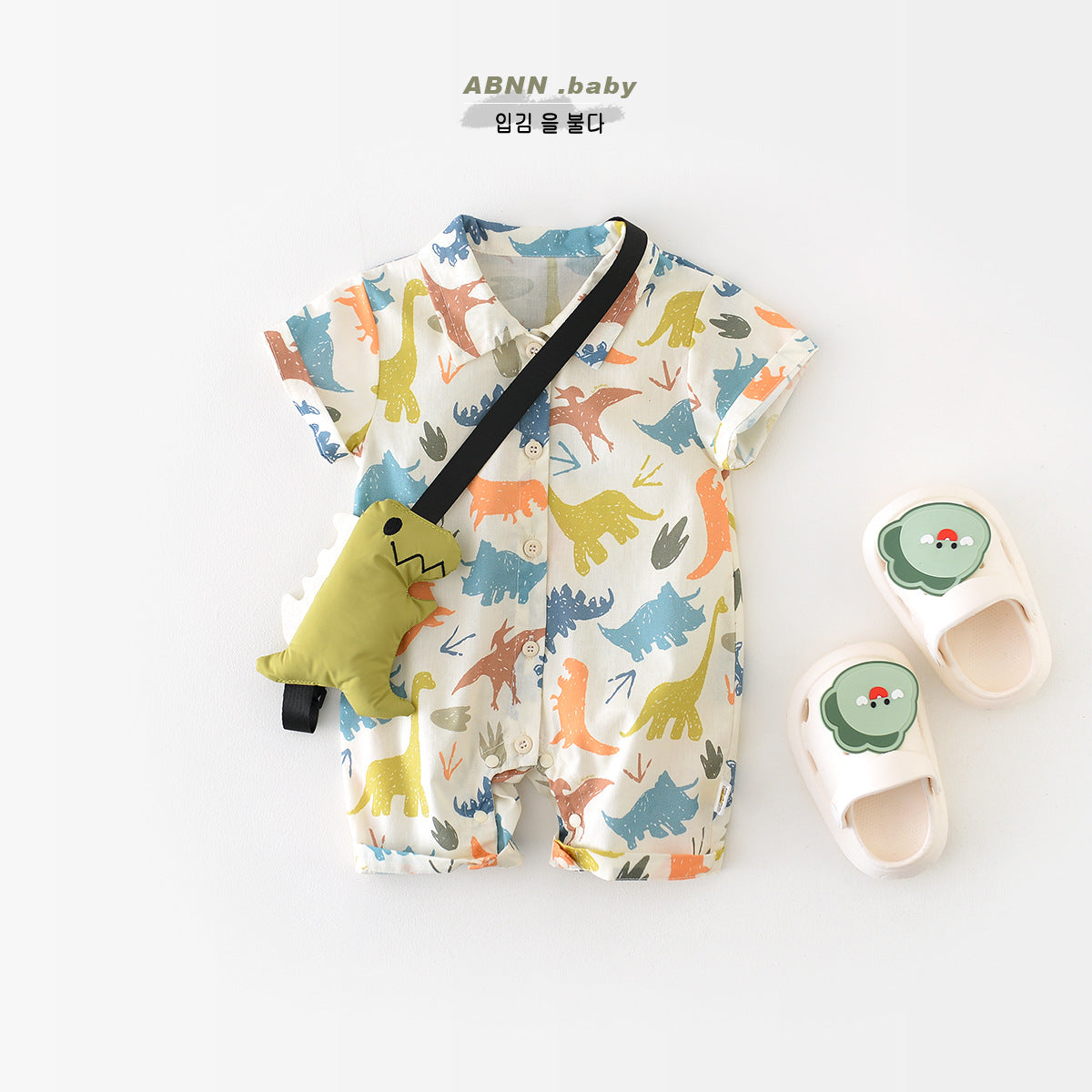 Summer Jumpsuit Short Sleeve Newborn Dinosaur Romper