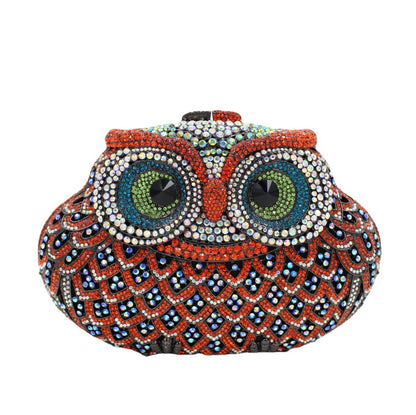 Owl Diamond Rhinestone Hand-held  Bags