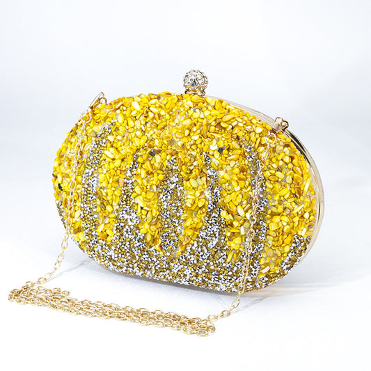 Pumpkin Diamond Evening Hand Bag