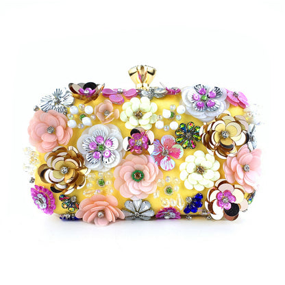 Handmade Flower Beaded Bag Banquet Wedding Party Bag