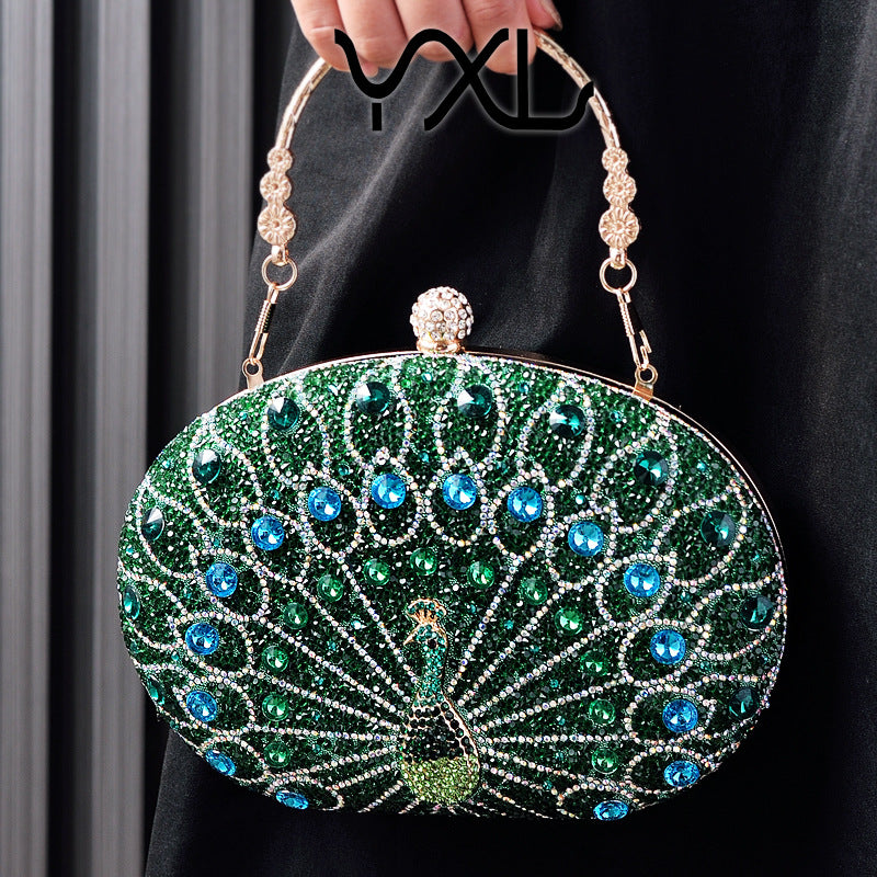 Peacock Diamond Retro Party Bag