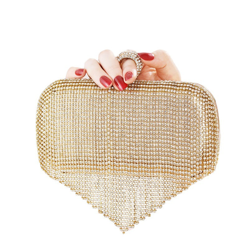 Clutch Ring-encrusted Diamond Banquet Bag