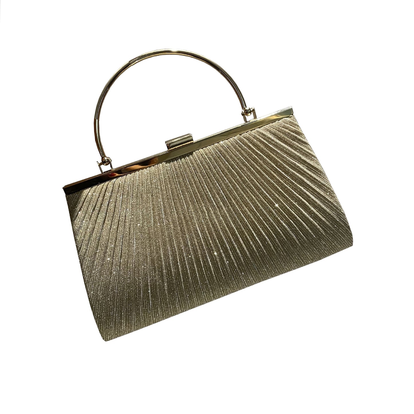 Pleated Shiny Evening Banquet Bag