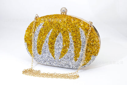 Pumpkin Diamond Evening Hand Bag