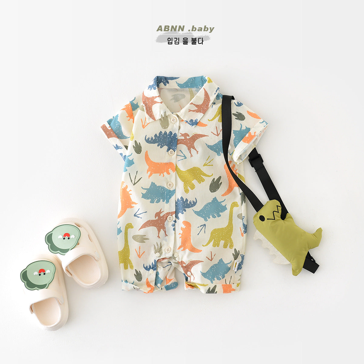 Summer Jumpsuit Short Sleeve Newborn Dinosaur Romper