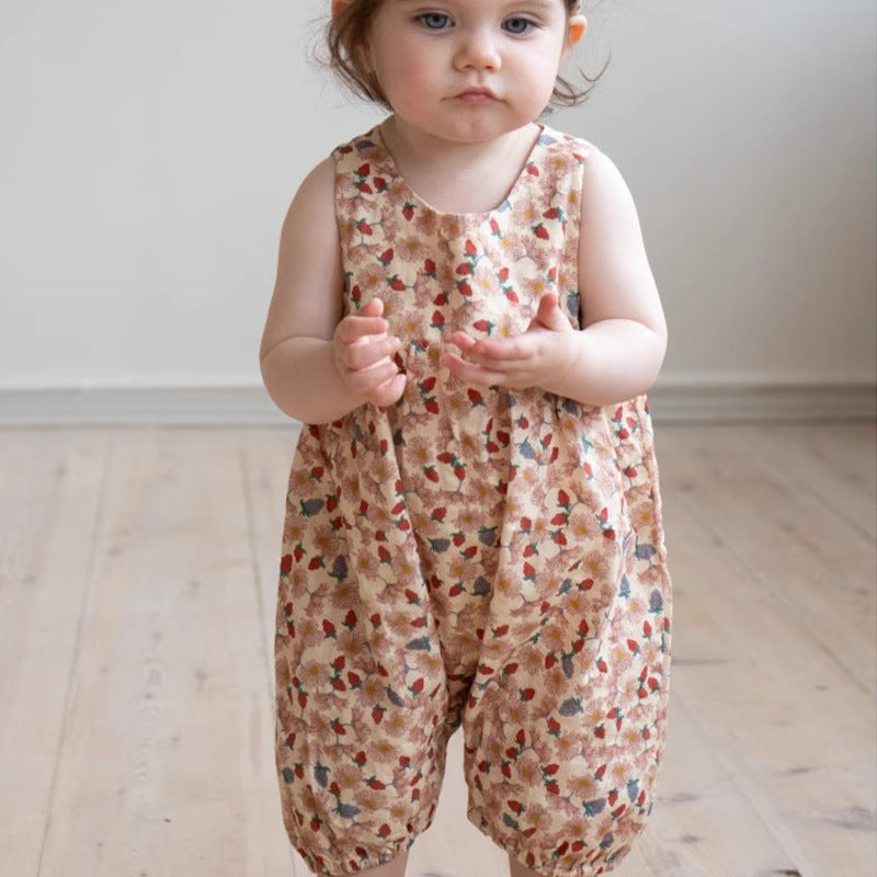 GirlsbabySumme Printed  Jumpsuit Climbing Suit