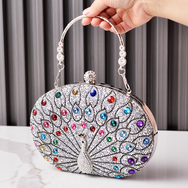 Peacock Diamond Retro Party Bag