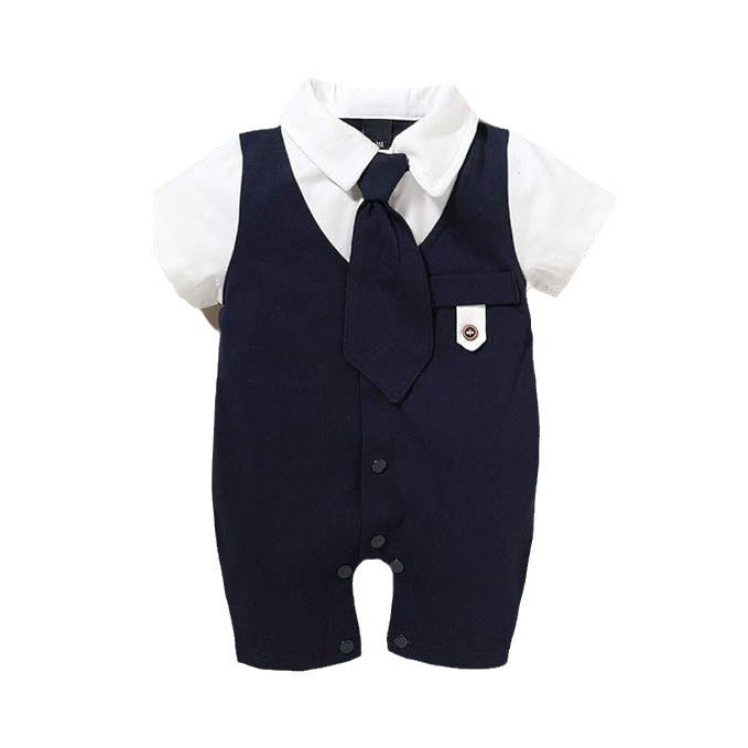 Baby Boy's Short-sleeved Gentleman's Tie suit