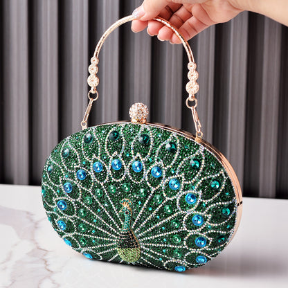 Peacock Diamond Retro Party Bag