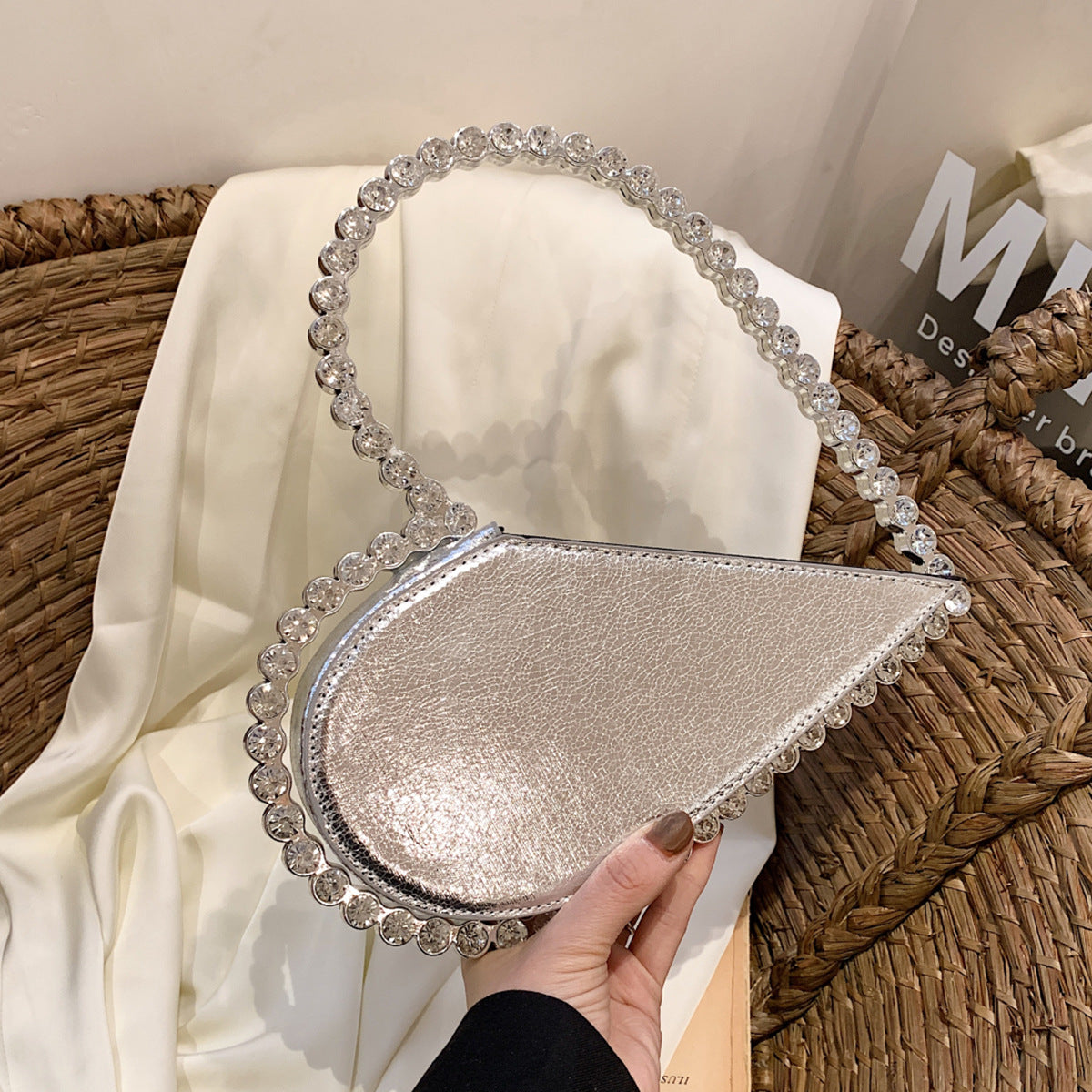 Rhinestone Love Banquet Evening Bag