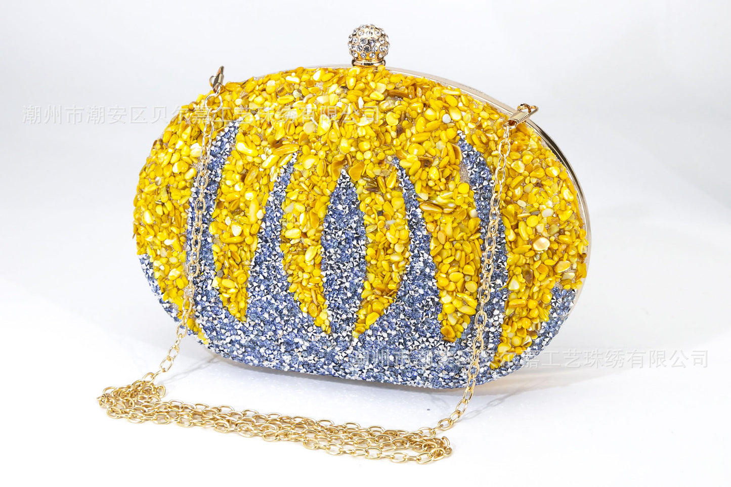 Pumpkin Diamond Evening Hand Bag