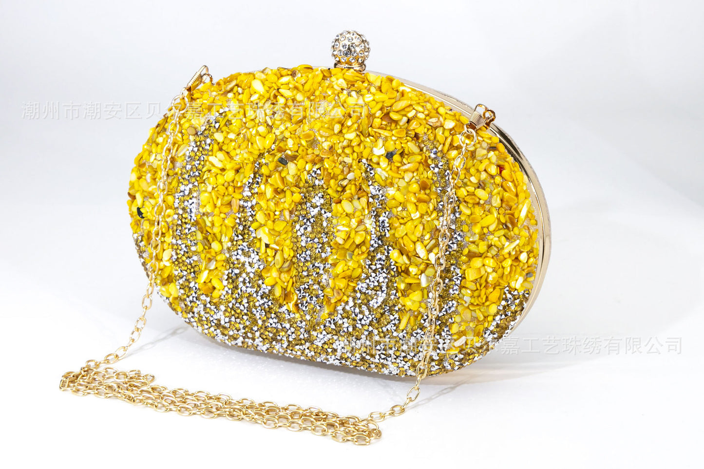 Pumpkin Diamond Evening Hand Bag