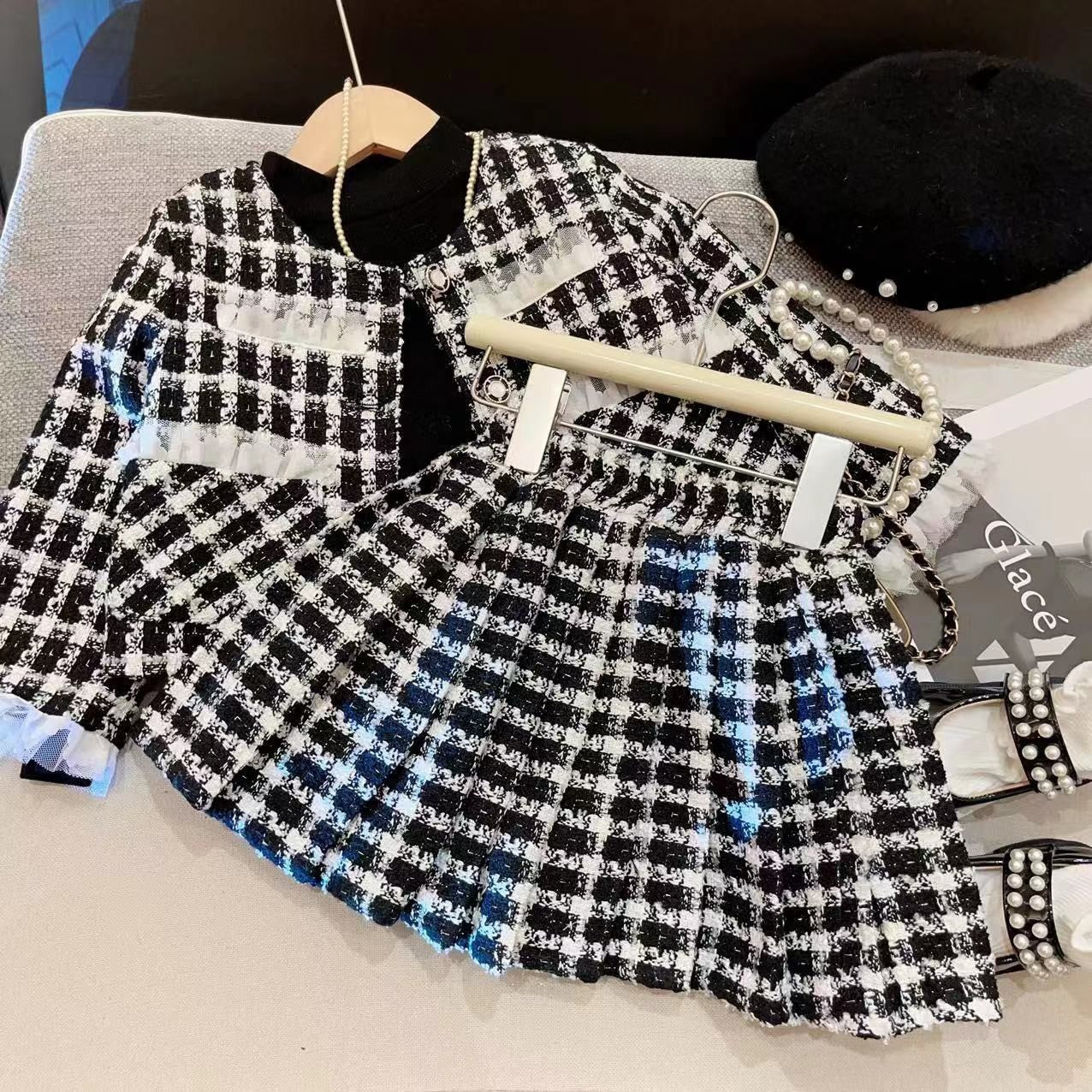 Baby  Top Coat  Style Short Skirt Two-piece Set