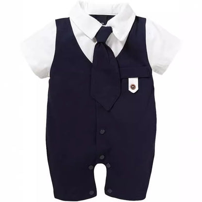 Baby Boy's Short-sleeved Gentleman's Tie suit